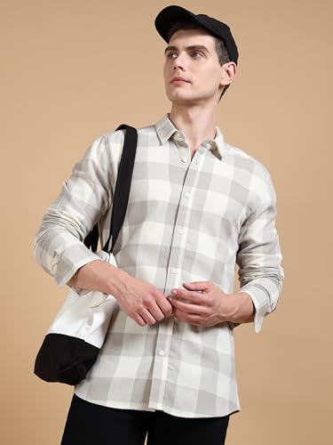 Image of StitchX Men's Brushed Cotton Buffalo Checkered Shirt-S-2XL
