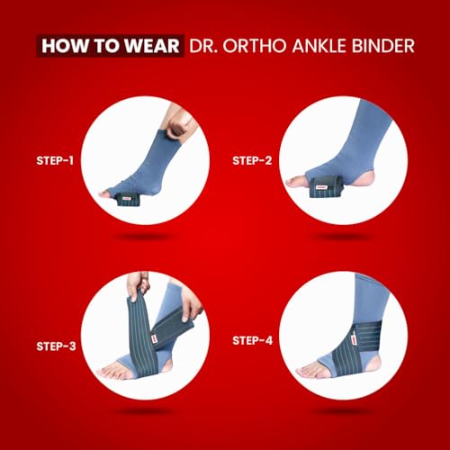 Image of Dr. Ortho Ankle Brace with Elastic Strap for Ankle Pain | Ankle support | Band for Pain Relief | Stretchable Wrap for Sports | Adjustable - Universal Size