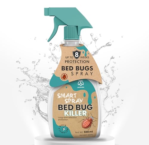 Pestmatic Smart Spray Bed Bug Away, BedBug Sprays for Home, Solution for Bed Bugs, Advantage BedBug Control & Repellent, Fast Acting Crawling Household Insect Killer, Long Lasting Treatment