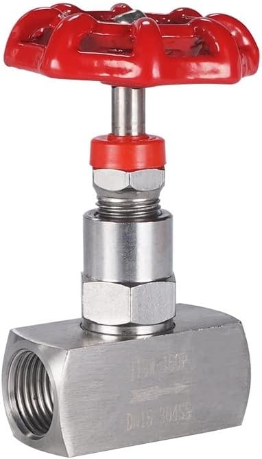 1 PCS J13W-160P 304 Stainless Steel Needle Valve Female Thread Globe Valve Shut-Off Valve(1 Inch)