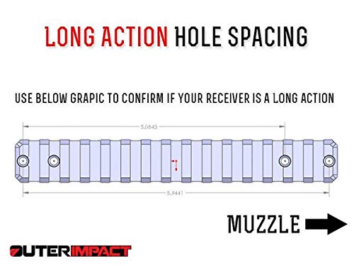 Outerimpact "Remington 700" "Long" Action Picatinny Rail / 0 oder 20 MOA Größe 20 MOA, Ansicht 4