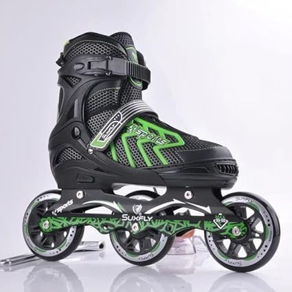 WRIZTI 3 Wheel Inline Skates Skating Shoes for Boys and Girls Age 10 to 14 Years Liner Roller Skates for Kids with Skating Protection Kit Set, Color Black, Size Large (Black) (B0DDST4YJY) Amazon Price History, Amazon Price Tracker
