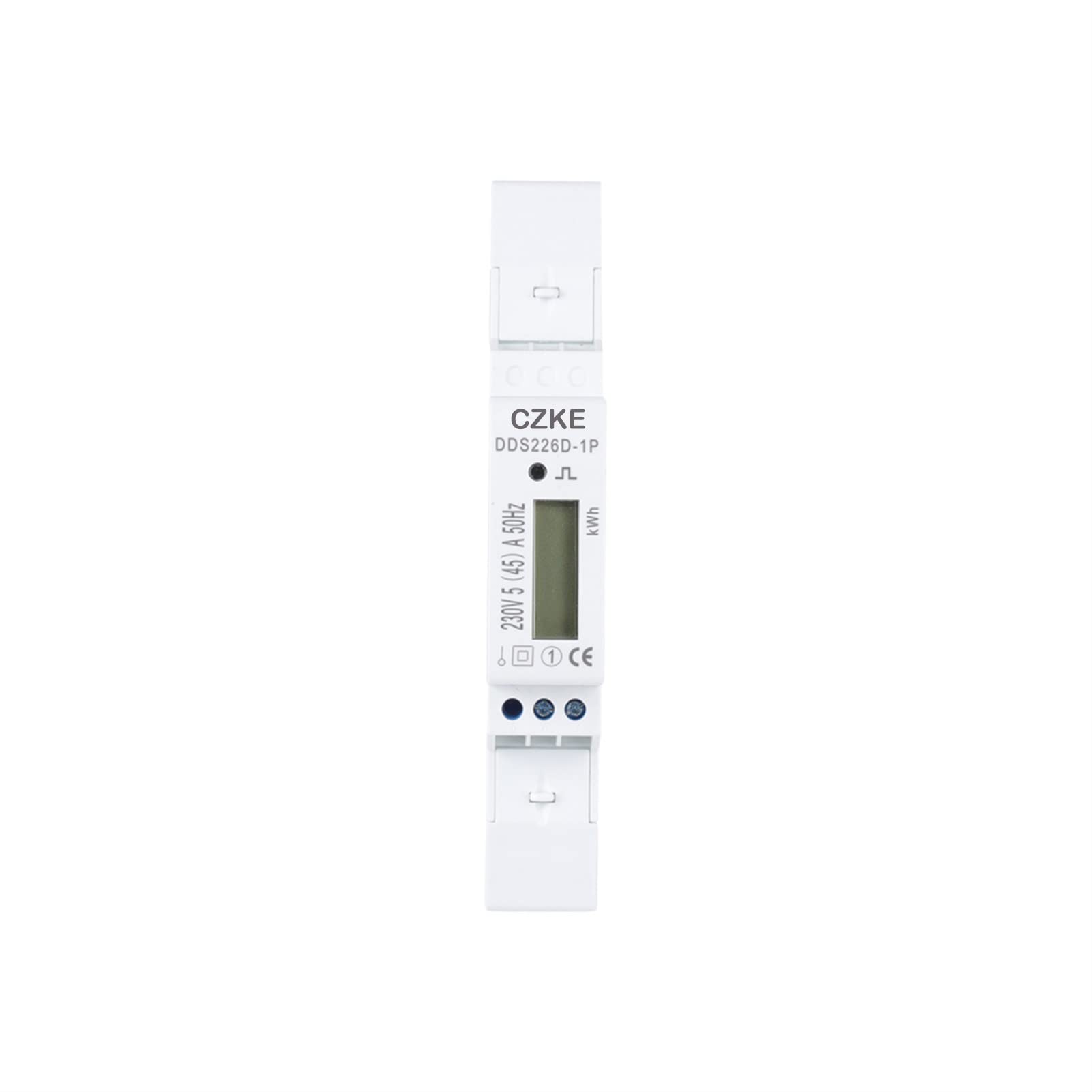 Compteur d'énergie monophasé DDS226D-1P rail DIN 230V AC 5 45A