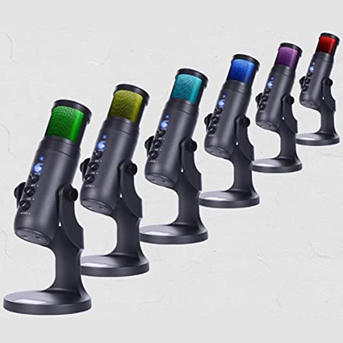 Yixikejiyouxian-A RGB-Farbumgebungslicht-Kondensatormikrofon USB Computer Live-K-Song-Aufnahme Spiel Videokonferenz… – Bild 7