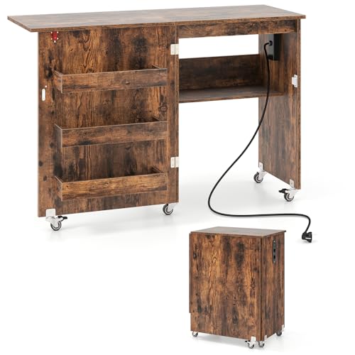 【Soluzioni di Stoccaggio Ampie】Con un ampio ripiano aperto e 3 vassoi di stoccaggio, questo tavolo per macchina da cucire ti aiuta a tenere in ordine i tuoi strumenti di cucito, accessori e altri oggetti. Assicura che tutto ciò di cui hai bisogno sia a portata di mano mantenendo uno spazio di lavoro ordinato.