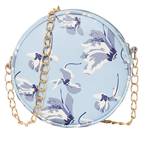 ADISA Women Girls Floral Print Round Sling Bag