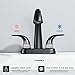 Ultimate Unicorn Matte Black Bathroom Sink Faucet - 4 Inch Centerset Pull Down Vanity Faucets 3 Hole with Pop Up Drain - Two Handle Modern Washbasin Tap Set with Pull Out Sprayer for Rv Restroom