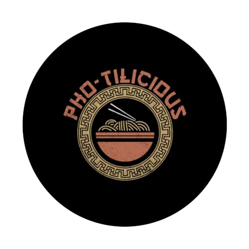 Pho Sho Asian Soup Design For A Pho Sho Lover PopSockets Swappable PopGrip, Black - Image 3