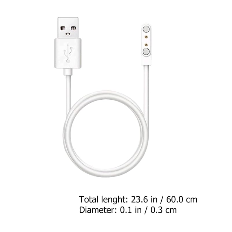 Mikikit 2pcs Magnetic Charging Cable for Watch Replacement Charger Cable Package Compatible Smartwatches