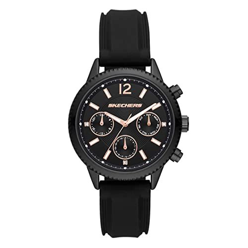 Montre Skechers en silicone SR6246 avec un cadran analogique ultra lisible et étanche