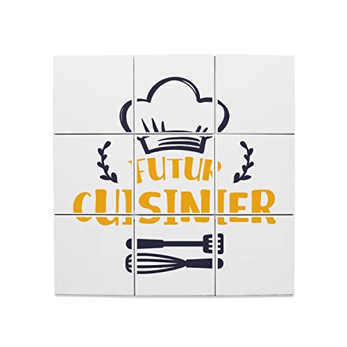 Carreaux céramique décoratif lot x9 pour cuisine 45x45 cm