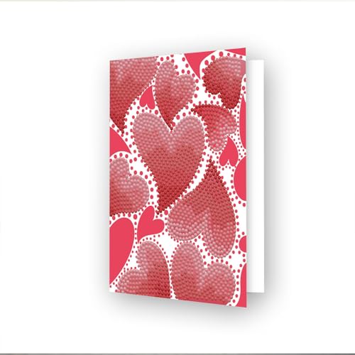 DIAMOND DOTZ Hearts Swirl Diamond Art Card Kit Handmade Greeting Craft