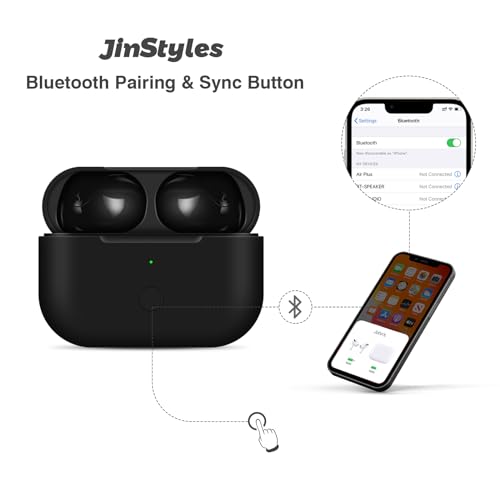 Image of Charging Case Replacement for AirPods Pro 1st & 2nd Generation - Wireless Charger Case with Bluetooth Pairing Sync Button (Earbuds Not Included) - Black