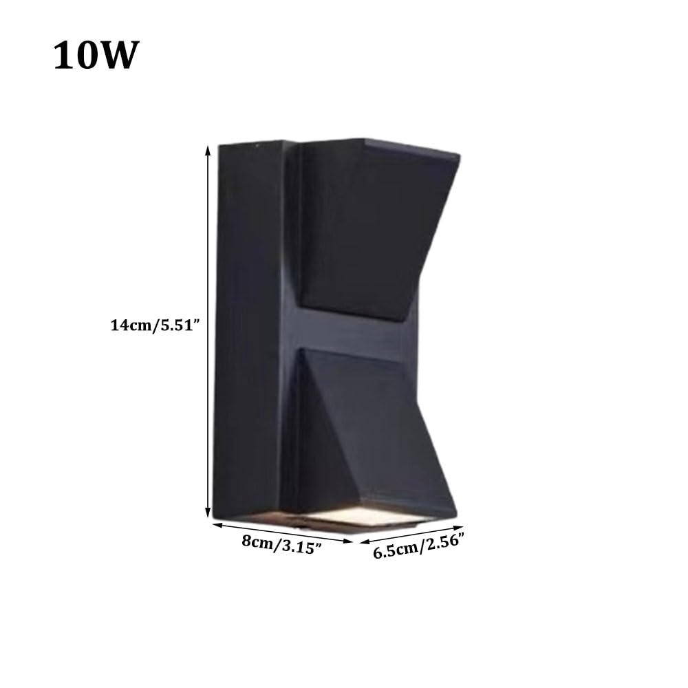 Applique Murale d'extérieur Classique à LED, Lampe Murale créative Noire, éclairage Mural extérieur étanche IP65, Appliques extérieures Haute luminosité, Pratique pour Porche et terrasse