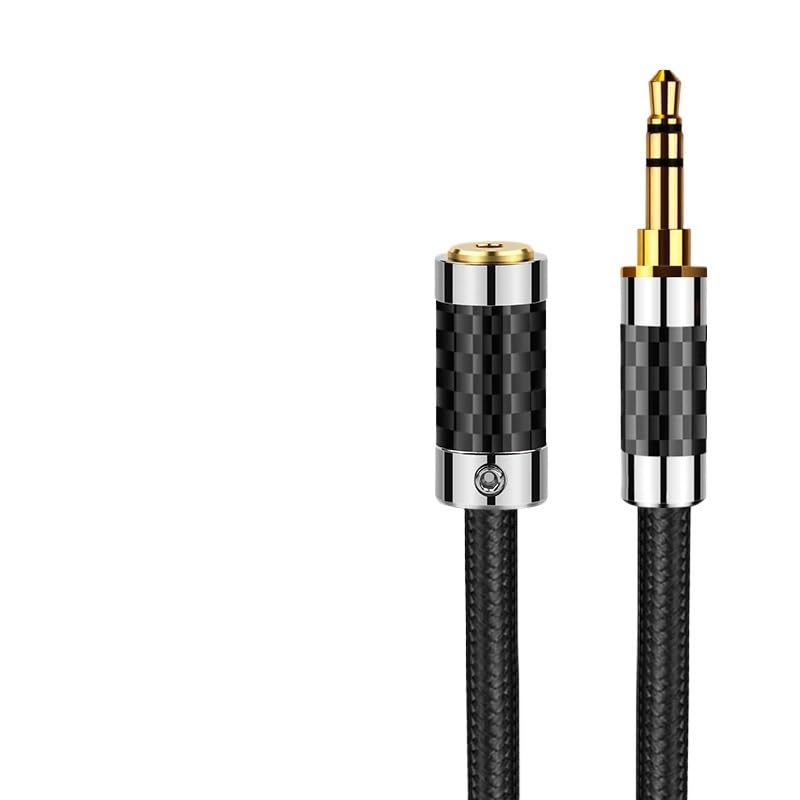 Headphone Extension Cable 3.5mm Ja-ck Male to Female AUX Cable OFC Silver Plating Aux Stereo Adapter Audio 3 5 Plug(H,5m)