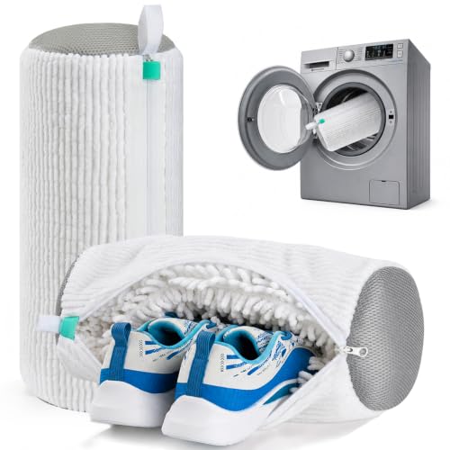 Shoe Washing Machine Bag Laundry Shoe Bag for Washer and Dryer Reusable 2pc Shoe Cleaning Bags for Sneakers 360° Deep Cleaning Machine for All Shoes Types Tennis With Self-locking Zipper - image 1