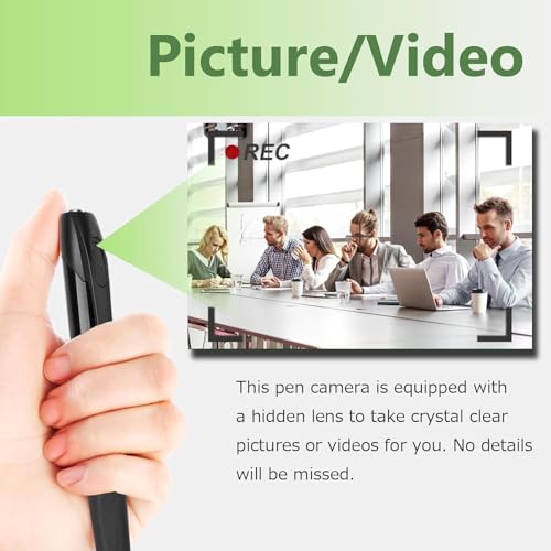 Image of 1080P Body Camera Pen [Upgraded 2026] - Body Cam with HD Video or Picture Taking, SD Card Storage, and Manual Control for Privacy Compliance