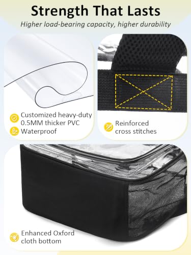 Image of Clear Backpack for School, Heavy Duty Clear Bookbag With a TSA Lock | 18 inch large clear bag, Durable PVC, For boys /girls /men /women /teens /adult, Ideal for work /sport /travel /daily life