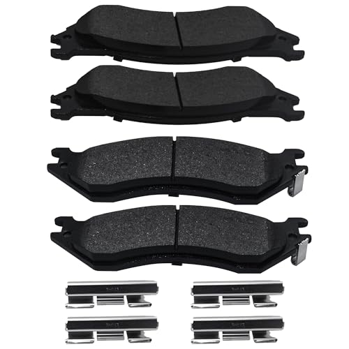 Image of Brake Pads Rear Set Compatible with Ford Expedition F-150 F-250 HD Lobo Heritage, Lincoln Navigator Automotive Replacement Rear Brakes Semi-Metallic D1096