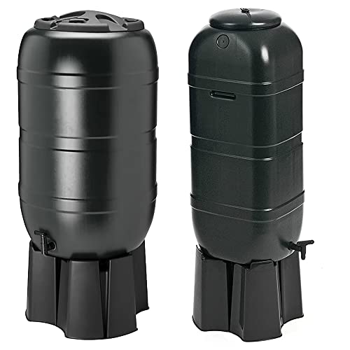 Pluto Packaging 100 Litre Slim Line Water Butt (LRGSMLB)