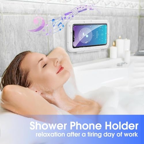 Image of Shower Holder Waterproof 360 Rotatable Bath Smartphone Holder Wall Mounted Mobile Holder | Mobile Stand | High Sensitivity Cover Mount Box (Shower Phone Holder)