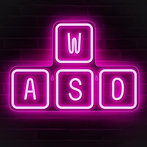 Lumoonosity WASD Neon Sign - USB Powered Keyboard Neon Lights