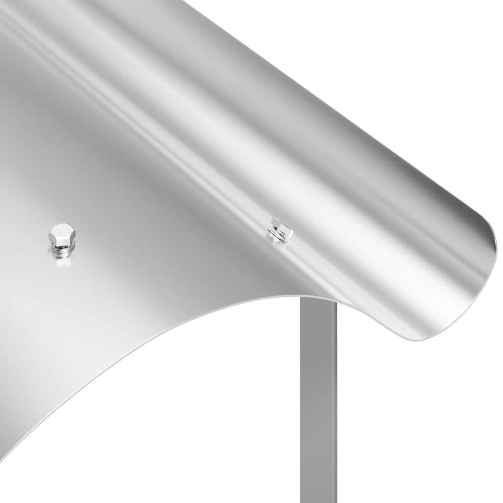 Schornsteinkappe Silber aus Edelstahl 59,5 x 50 x 36,5 cm für Garten und Terrasse, robustes Kaminzubehör mit polierter Oberfläche, funktionaler Schutz für effizientes Heizen im Außenbereich