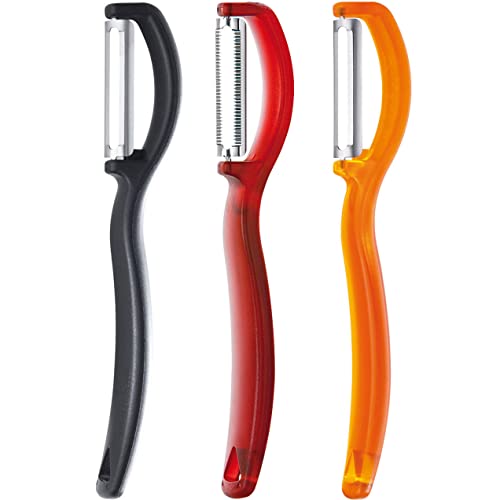 triangle SA 0350 Schäler-Set Germany 2 Universalschäler 1 Tomatenschäler Made in Solingen/Germany Sparschäler Pendelschäler mit gezahnter Klinge