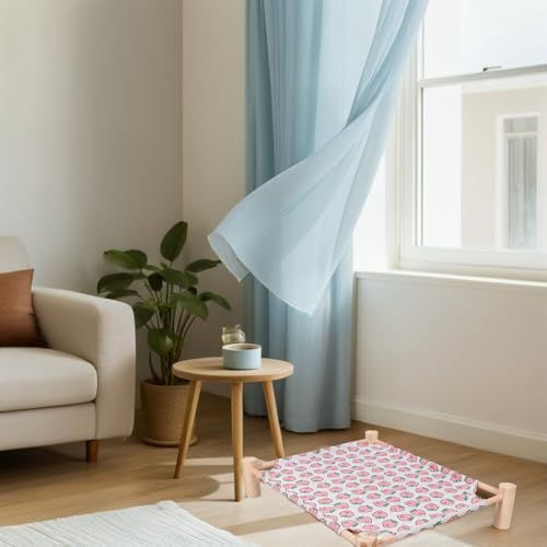Lit surélevé pour chien lavable et rafraîchissant avec structure en acier
