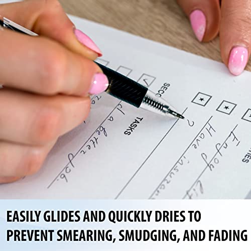 Inc. Clipclicks Retractable Ballpoint Pens - Bulk 1.0-Mm Medium-Point Pen Set With Comfort Grip For School, Office, Writing, And Journaling, 50 Count, Black #TOP4