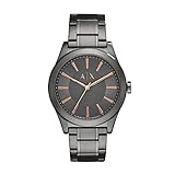 A|X Men's Gunmetal Tone Stainless Steel Watch AX2330