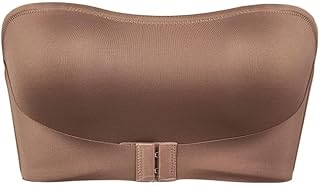 Sujetador cómodo y sexy correa de hombro transparente para mujer, inalámbrico, sin espalda, sin esponjas, con correas de hombro convertibles bajo el pecho, protección contra la sudoración