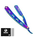 REVINE BEAUTY Barber Straight Razor - Professional Cut throat Premium Quality Stainless Steel Shaving Razor, 50 Single Edge Blades Kit By Revine Beauty (Multi)