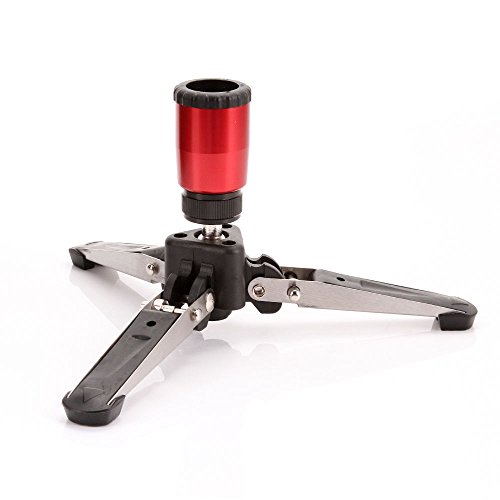 FocusFoto Mini Tripod Feet Three Legs Support Stand Base 3/8" for Monopod Benro