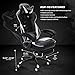 RESPAWN 110 Ergonomic Gaming Chair with Footrest Recliner - Racing Style High Back PC Computer Desk Office Chair - 360 Swivel, Adjustable Lumbar Support, Headrest Pillow, Padded Armrests - 2019 White