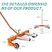 Tire Jack Orange with Adjustable Track, High Capacity Tire Dolly, Heavy Duty Tire Lifting Tool for Garage Shop & All Vehicle Tire Moving
