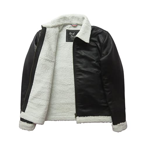 Black Jacket For Boys - Stylish White Fur Kids Leather Jacket4