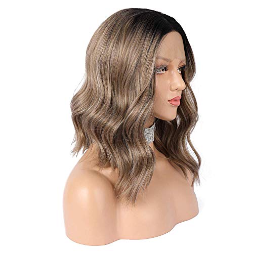 eNilecor Lace Front Wigs Long Synthetic Curly Hair Replacement Wigs for Women (brown)