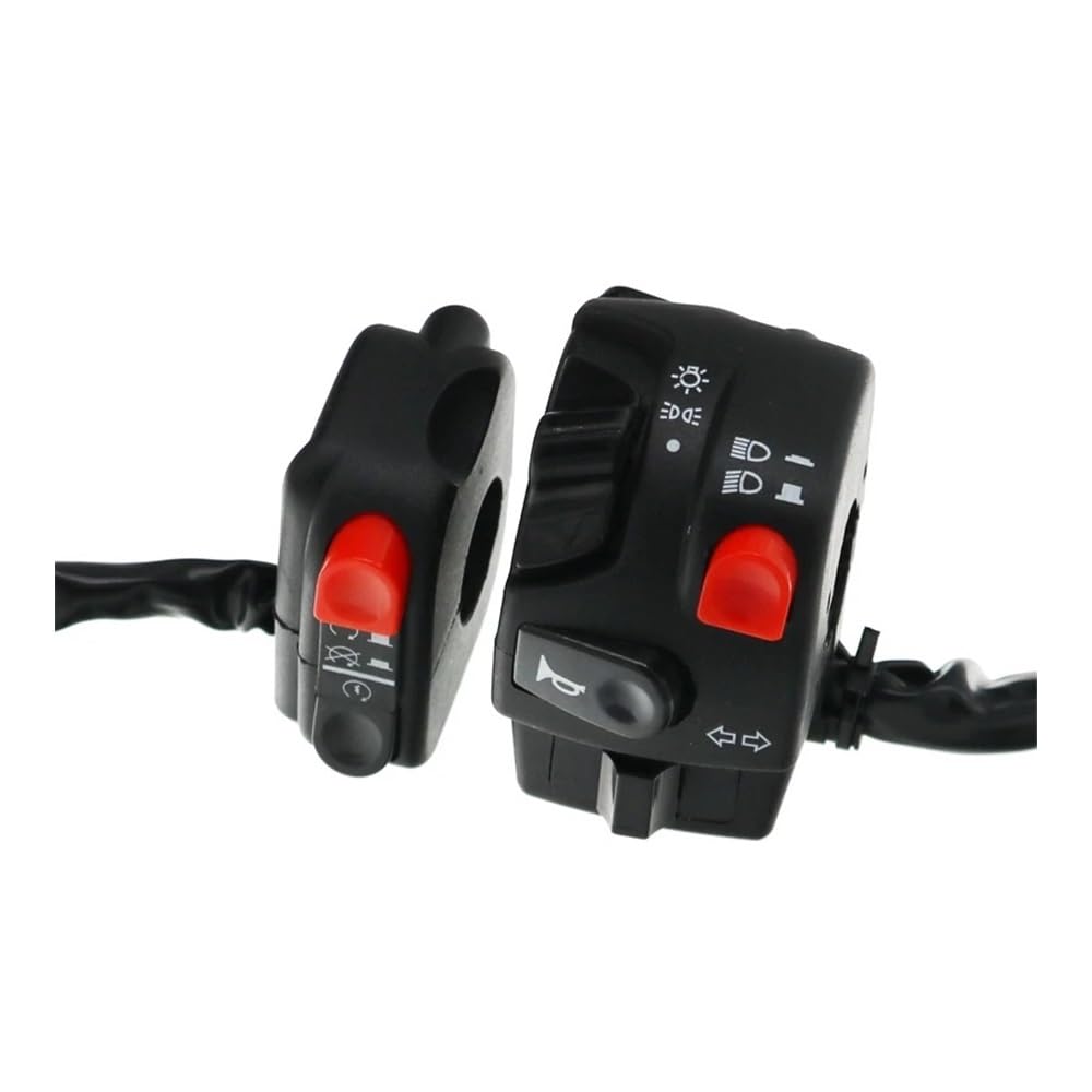 Interruttore manubrio motocicletta 22mm Interruttori Per Pulsante Clacson Per Moto Indicatore Di Direzione Fendinebbia Luce Avviamento Interruttore Controller Manubrio