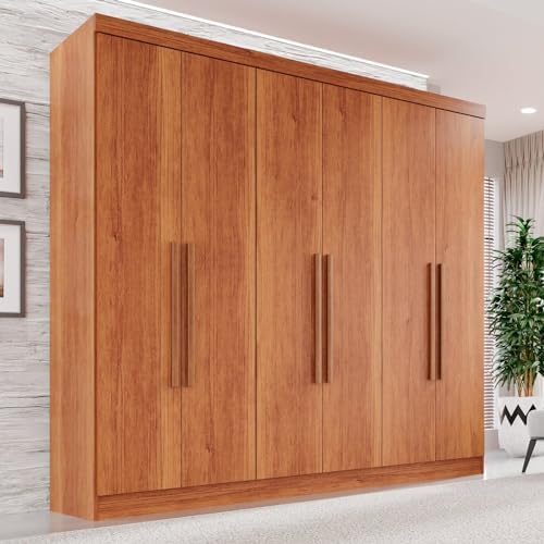 Guarda-roupa Casal 6 Portas 2 Gavetas França Cinamomo
