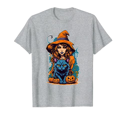 Costume di Halloween Witch Black Cat Monster Ghost Zombie Maglietta