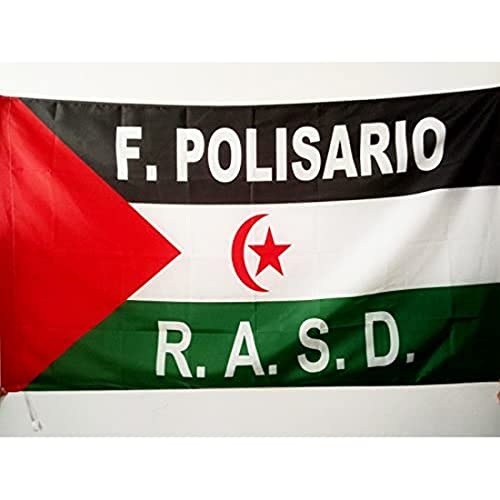 AZ FLAG Bandera de Sahara Occidental Libre 150x90cm para Palo - Bandera SAHARAUI Frente POLISARIO 90 x 150 cm