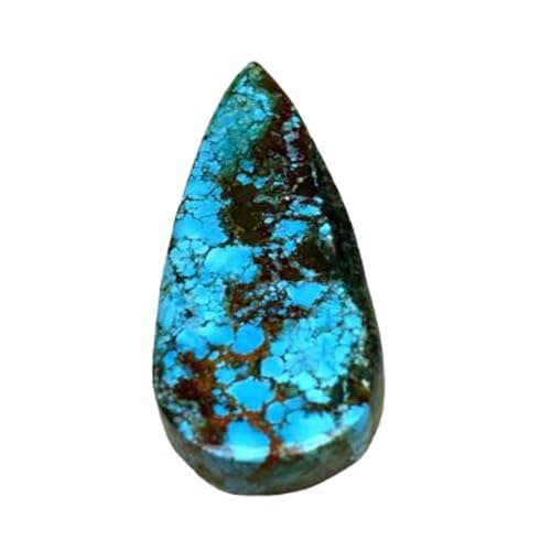 Turquoise naturelle poire contre les pierres ternes : créez un pendentif DIY unique