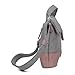 Zwei Damen Rolltop-Handtasche Olli OT6 Umhängetasche 2/4 Liter klassische Crossbody Bag wasserabweisend robust strapazierfähig Bicolor Design Schultertasche, hochwertig verarbeitet (powder)