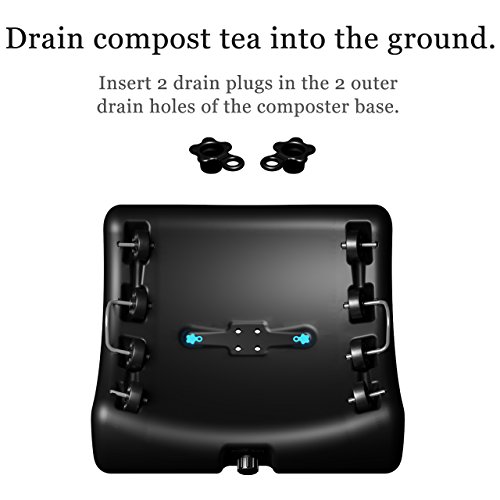 The Cutest Composter in the World, Made in the USA, Food Safe, BPA and Rust Free, No Assembly Required, Envirocycle Mini Composting Tumbler Bin and Compost Tea Maker
