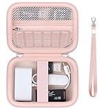 Supmay Computer Memory Card Readers Organizer Case Compatible with SD Card Reader, USB C SD Card Reader, TF Card, Micro SD Card, Portable Memory Card Accessories Storage Bag Travel Case, Pink