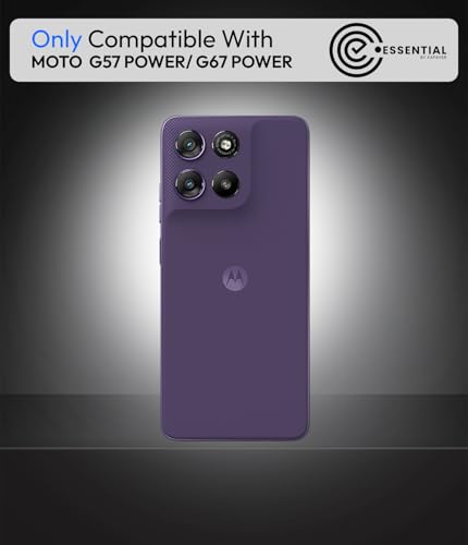 Image of KAPAVER Essential Back Cover Case Compatible with Moto G57 Power - Black (PC+TPU) (Moto G57 Power - Black)