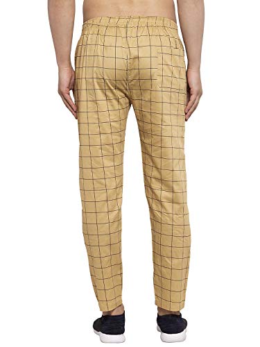 Image of JAINISH Men Checked Tapered Fit Track Pants