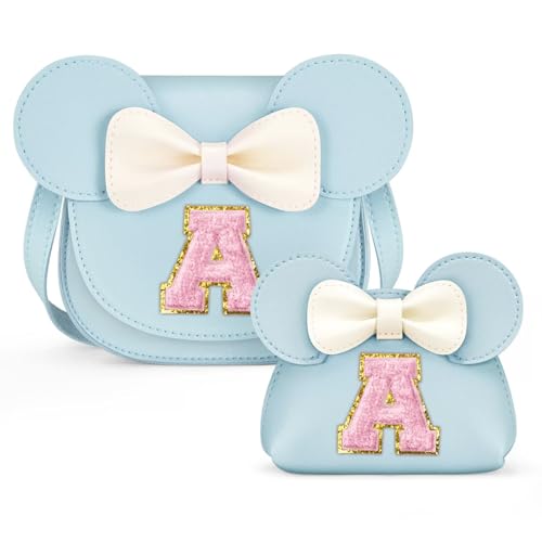 Image of Toddler Purse Gifts for Girls - Birthday Gifts for 3 4 5 6 7 8 Year Old Girl, Little Girl Purse Kids Wallet Crossbody Bag (A, Blue)