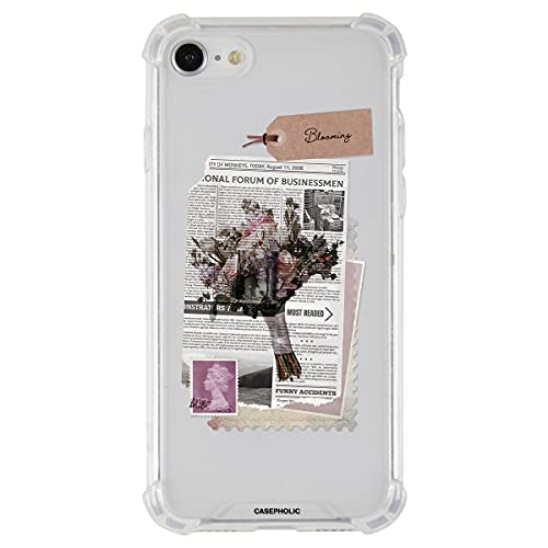 松平商会 CASEPHOLIC スマホケース ドライフラワー 花束 スクラップ ギフト コラージュ 薄型 耐衝撃 軽量 スマホカバー TPU iPhone アイフォン apple アップル おしゃれ 人気 かわいい オリジナル インスタ映え スマホカバー